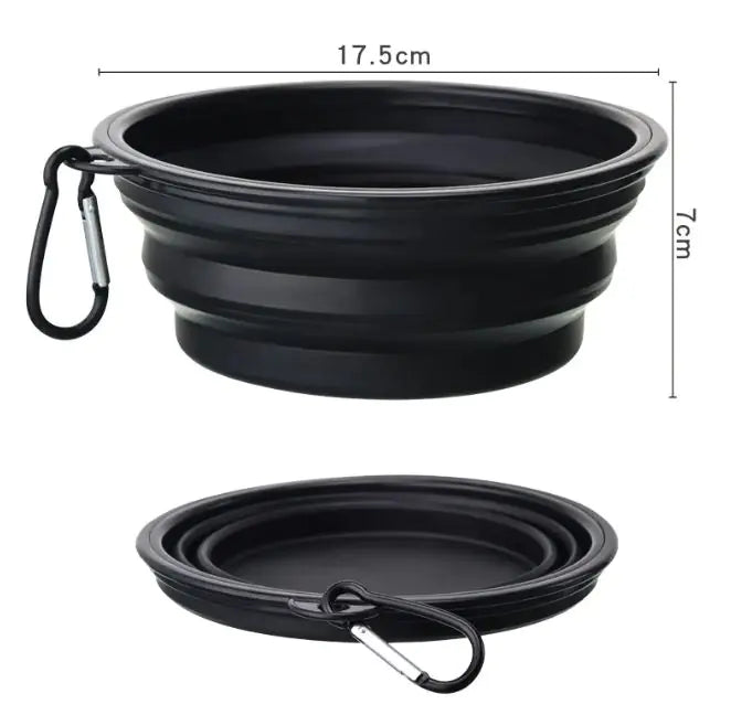 Folding Pet Bowl in use