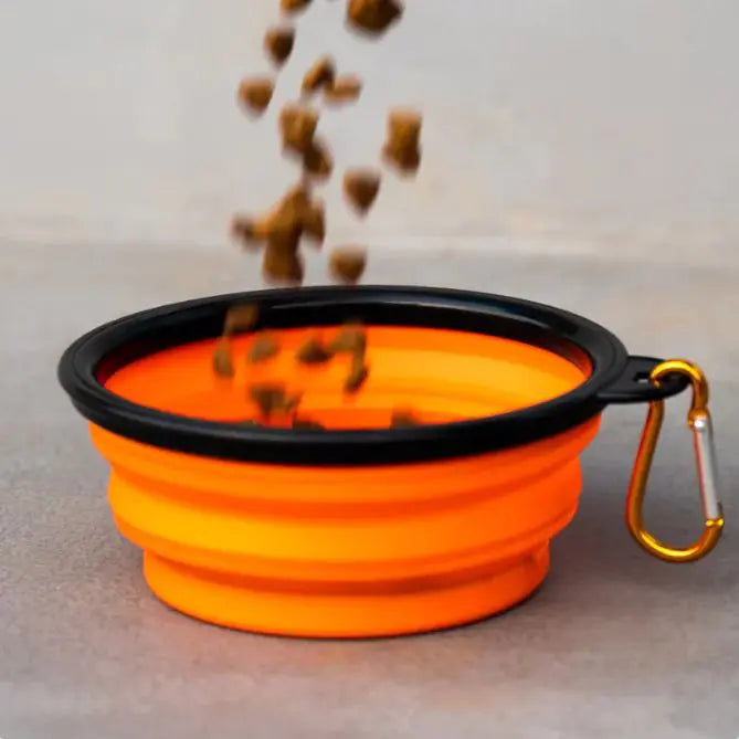 Portable Folding Pet Bowl with Keychain